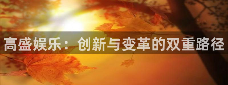 下载赢彩app最新版：高盛娱乐：创新与变革的双重路径